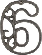 Domové  číslo 6, hnedá liatina%