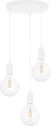 Luster na lanku MIROS 3xE27/60W/230V guľatý biely