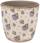 Béžový keramický obal na kvetináč s kvetmi orgovánu Lilla L - Ø 16*16 cm