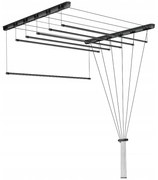 Erga Erga, stropný vešiak na sušenie bielizne 6x80 cm, čierna, ERG-SEP-10SUSSU6PCZ80