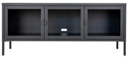 Čierny kovový TV stolík 130x55 cm Brisbane – House Nordic