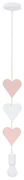 Bielo-ružové detské svietidlo s kovovým tienidlom Hearts - Candellux Lighting