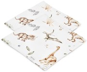 Bambusové plienky 2ks Dinosaurus