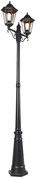 Čierna vonkajšia lampa 220 cm 2-svetlo IP44 - Havana