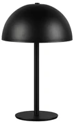 Matne čierna LED stolová lampa s kovovým tienidlom (výška 21 cm) Munoz – Trio