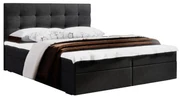 Manželská posteľ  Boxspring 140 cm Fade 2 (čierna) (s matracom a úložným priestorom). Vlastná spoľahlivá doprava až k Vám domov. 1046493