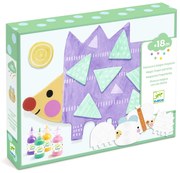 Výtvarná hra – prstové farby a samolepky so zvieratkami