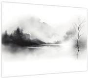 Obraz - Atramentová maľba krajiny (70x50 cm)