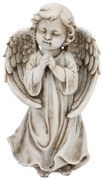 4ks šedá antik cementová dekorácia modliaci sa anjel - 5*4*9 cm