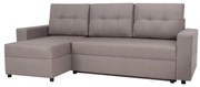 Univerzálna rohová sedačka SEVILLA s funkciou spania a úložným priestorom, sivá