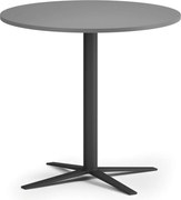 Konferenčný stolík AURA, priemer 60 cm, čierna podnož, grafit