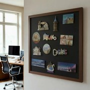 Toptabule.sk Čierna tabuľa na magnetky NATURE LINE v drevenom ráme PALISANDER 100x40 cm