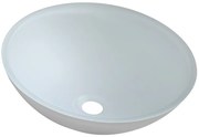 Sapho Sapho, TELICA sklenené gravírované umývadlo, priemer 42 cm, biela, TY181W