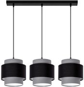 Luster na lanku 3xE27/60W/230V šedá