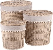 Set troch košov na bielizeň prírodný PRE203 (3 ks)