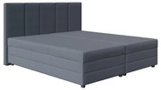 Čalúnená posteľ s pružinovou matracou a úložným priestorom ISABEL 180x200 sivá