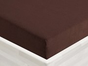 Froté napínacie prestieradlo FR-026 Čokoládovo hnedé 90 x 200 - výška 20 cm