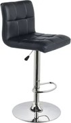 Barová stolička Mefisto, čierna ekokoža%
