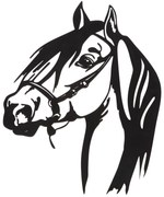 Drevená vyrezávaná dekorácia na stenu Kôň, 29 x 37 x 1 cm