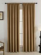 Zamatové zatemňovacie závesy Cesar hnedé - 140 x 280 cm (2ks) - riasiaca stuha