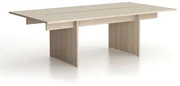 Stôl jednací SOLID + 2x prísed, 2400 x 1250 x 743 mm, dub prírodný