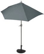 Slnečník polkruh Parla - polyester/hliník - 270cm antracit so stojanom