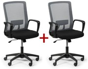 Kancelárska stolička BASE 1+1 ZADARMO, sivá