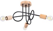 Sollux SL.1477 - Prisadený luster EMBER 3xE27/15W/230V čierna/béžová/buk