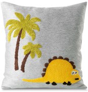 DETSKÁ DEKORAČNÁ OBLIEČKA NA VANKÚŠ DINO1 45X45 CM VZOROVANÁ