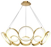 Toolight Toolight, LED závesné svietidlo 80cm, 70W, 4000K, 3269lm, APP1800-CP, zlatá matná, OSW-09667