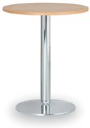 Konferenčný stolík FILIP II, priemer 80 cm, chrómovaná podnož, buk