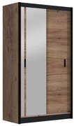 Šatní skriňa so zrkadlom SABRINA 120x215 cm dub craft
