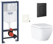 Závesný wc set do ľahkých stien / predstenová montáž GROHE Euro Ceramic SIKOGRSEUEKF0