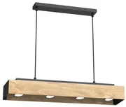 Luminex Luster na lanku MAISON 4xGU10/8W/230V hnedá/dub LU1645