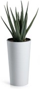 PLASTOVÝ KVETINÁČ URBANIKA RIFLO 19,5X36,5 CM BIELA