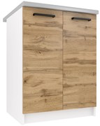 Kuchynská skrinka Belini spodná 60 cm dub wotan s pracovnou doskou TOR SD2-60/0/WT/DW/0/B1