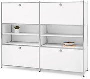 Kovová komoda »CN3« so 4 výklopnými priečinkami, biela