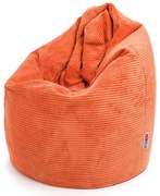 Mega Sako – veľký sedací vak z manšestru, 135 cm výška, 340 l výplň, prispôsobivý tvar, na relax aj prácu, dostupný vo farbách Farba: SZ93 - oranžový