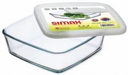 Simax 7466/L sklenená misa s plastovým vekom, 1,7 l