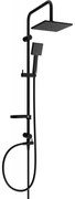 Mexen sprchový set X45 s hornou hlavicou  20x20 cm, čierna, 798454591-70