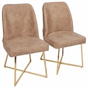 Súprava jedálenských stoličiek Madrid Brown, 2 ks, 2 ks