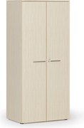 Kancelárska policová skriňa PRIMO WOOD s dverami, 800 x 500 x 1781 mm, breza
