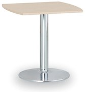 Konferenčný stolík ZEUS II, 66x66 cm, chrómovaná podnož, breza