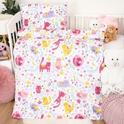 4Home Detské bavlnené obliečky do postieľky Playful Paws, 100 x 135 cm, 40 x 60 cm
