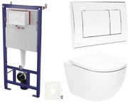 Závesný wc set SAT Fusion do ľahkých stien / predstenové vírové splachovanie SIKOSSTORFU21