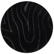 Kúpeľňový koberček SUPREME WAVES vlny, čierny kruh