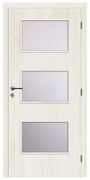 Solodoor Interiérové dvere Etta 6, 80 P, 850 × 1985 mm, fólia, pravé, Andorra white, presklené