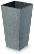 Kvetináč FURU SQUARE 24 cm, sivá, 24 cm