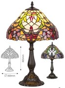 Stolná lampa Tiffany Rabalux 8090 kolekcia Mirella Ø30*46,5