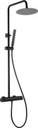 Deante Arnika, sprchová batéria s dažďovou sadou, čierna matná, NAC_N1QK